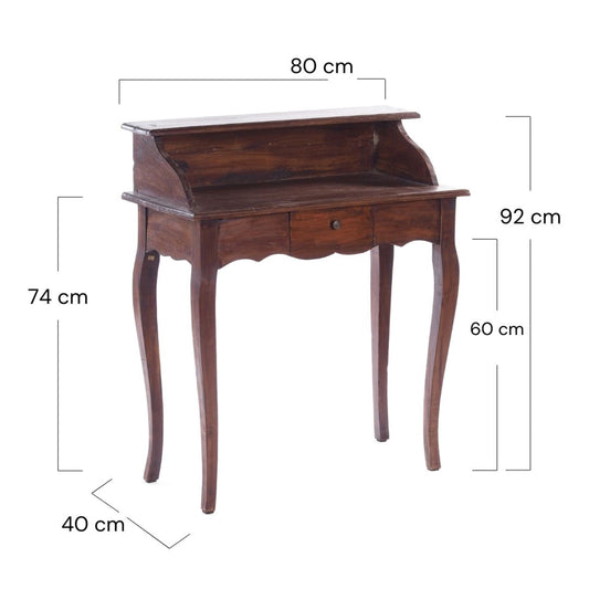 MASSIVHOLZ SEKRETÄR NAPOLEON 92x80cm(HxB) | Massivholz Schreibtisch