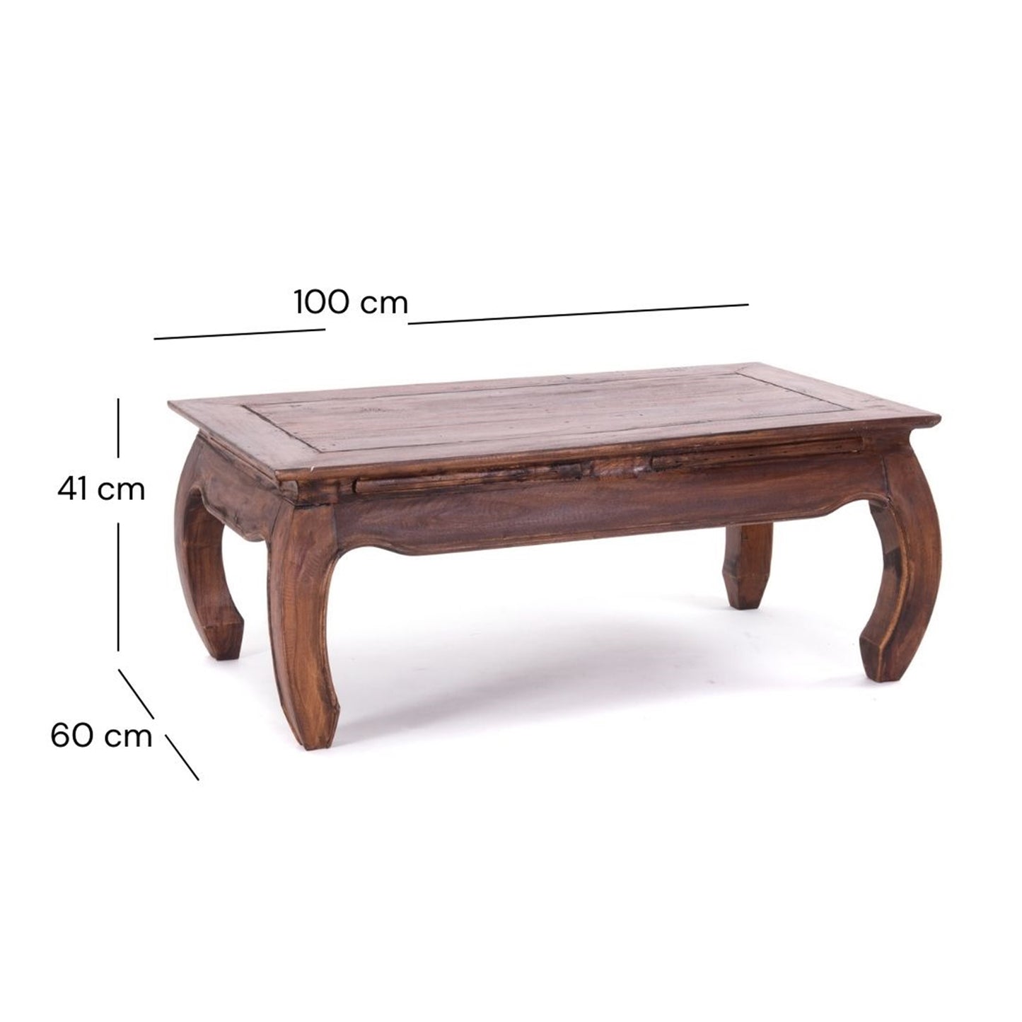 OPIUMTISCH "EAST" | 100x60cm (BxT), Mahagoni | Beistelltisch