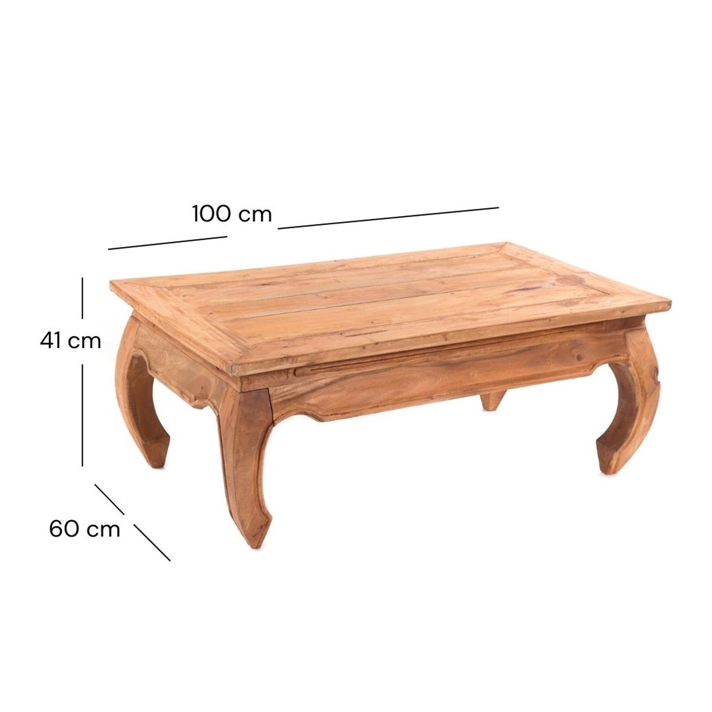 OPIUMTISCH "EAST" | 100x60cm (BxT), Mahagoni | Beistelltisch