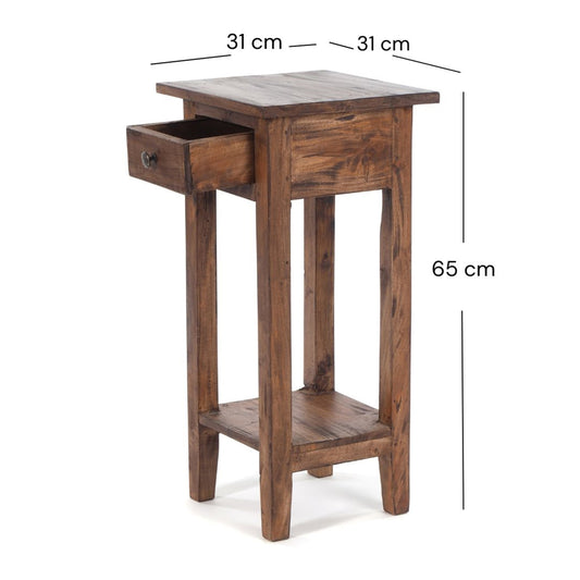 TELEFONTISCH "DRAWER 65" | Mahagoni, 65x31x31 cm | Beistelltisch