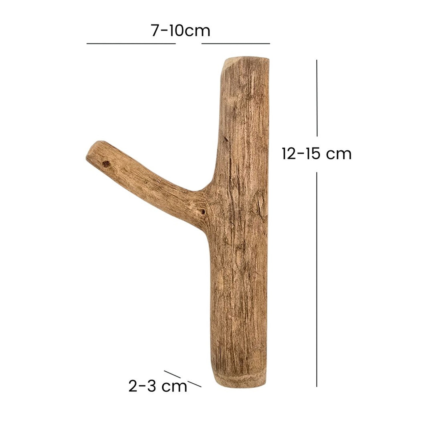 3x GARDEROBENHAKEN LIMB | 15cm(H) Kleiderhaken, Wandhaken aus Ästen