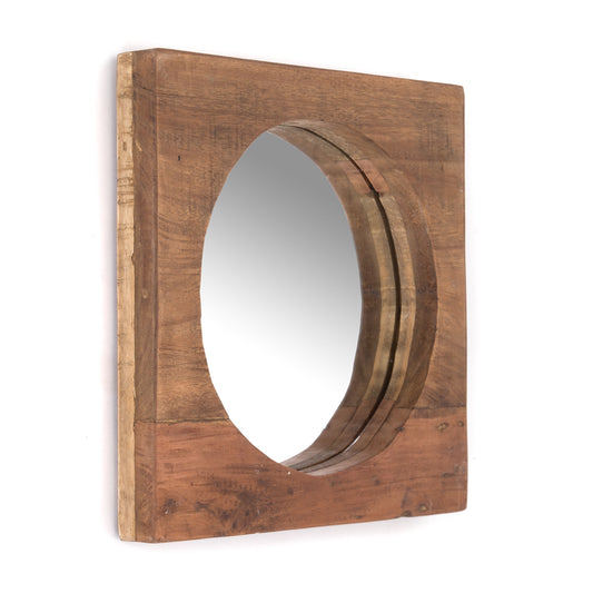 WANDSPIEGEL "NATURAL 40" | Massivholz, 40 cm | Holzspiegel