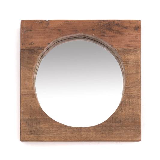 WANDSPIEGEL "NATURAL 40" | Massivholz, 40 cm | Holzspiegel