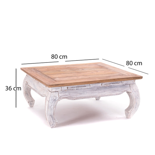 OPIUMTISCH "EAST 80" | 80x80x36 cm, Mahagoni | Beistelltisch