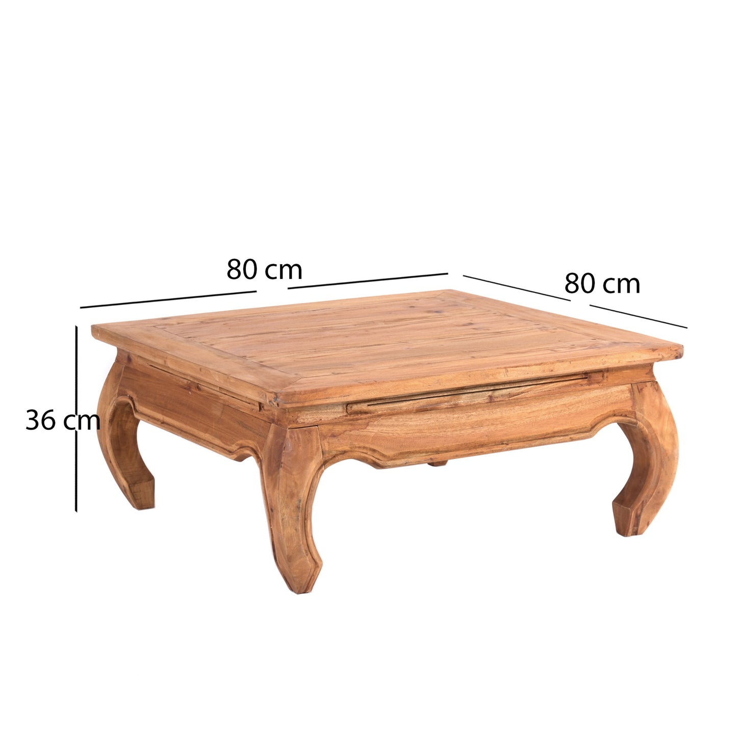 OPIUMTISCH "EAST 80" | 80x80x36 cm, Mahagoni | Beistelltisch