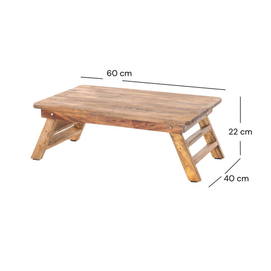 TABLETTTISCH "FOLD" | Mahagoni, 60x40 cm | Frühstückstablett