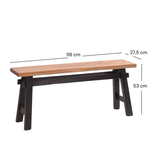 SITZBANK "EAST" | Mahagoni, 118x53x27,5cm (BxHxT) | Holzbank