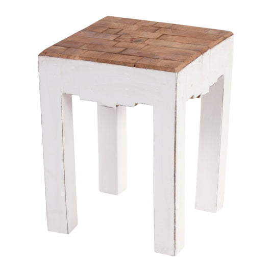 HOCKER "NATURA" | Altholz, 40x30x30 cm (HxBxT) | Holzhocker