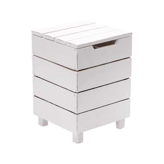 HOCKER "STORAGE 50" | 50x35cm (HxB), Altholz | Wäschebox