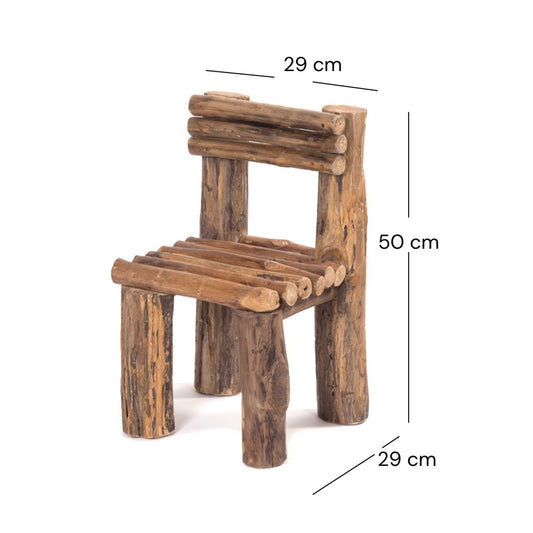 BLUMENHOCKER "BLOOM" | Teak, 50 cm | Pflanzenhocker