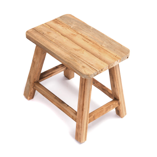 HOLZ HOCKER "PUERTO" | Teak, 50 cm | Schemel, Blumenhocker