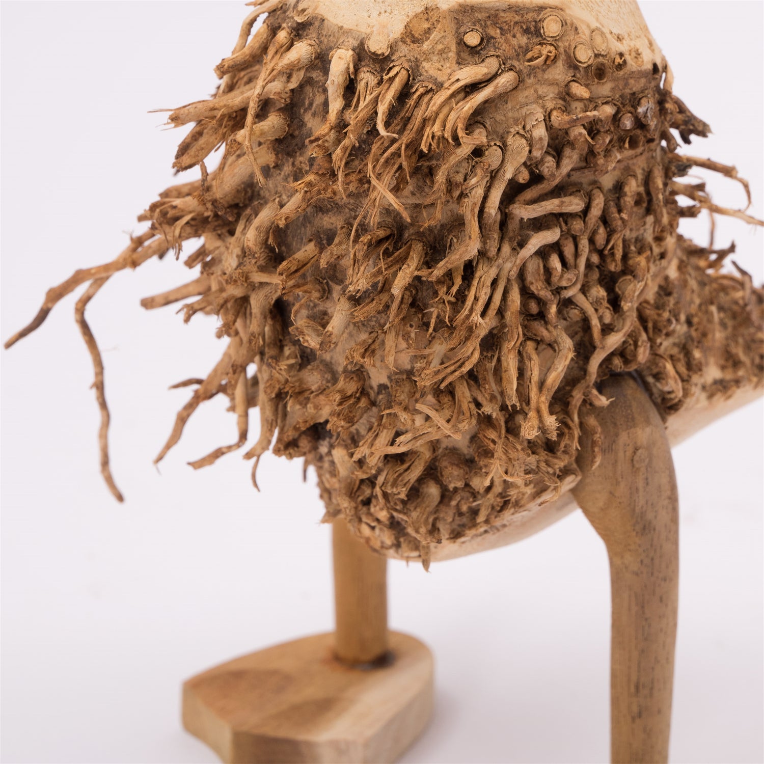 HOLZ ENTE "DUCK" | Bambus, 33x15cm (HxL) | Wurzel Ente, Enten Skulptur