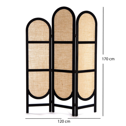 RAUMTEILER "ARCO" | Leinen, 170 cm | Paravent, Sichtschutz