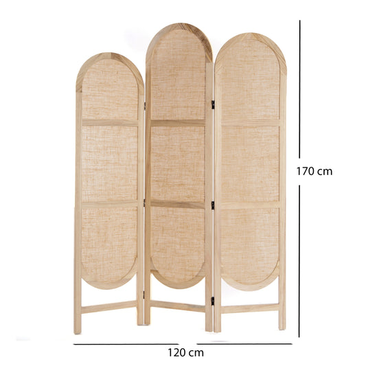 RAUMTEILER "ARCO" | Leinen, 170 cm | Paravent, Sichtschutz