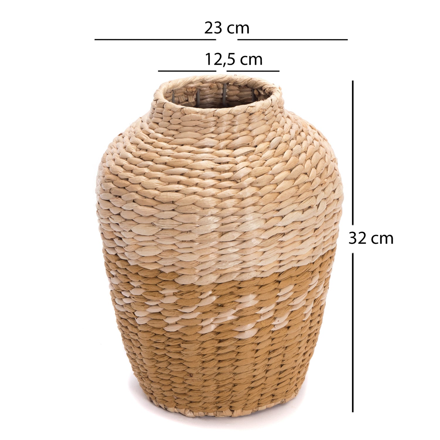 STROH VASE "KAIRO" | Natur / Gelb | Deko Boden Vase