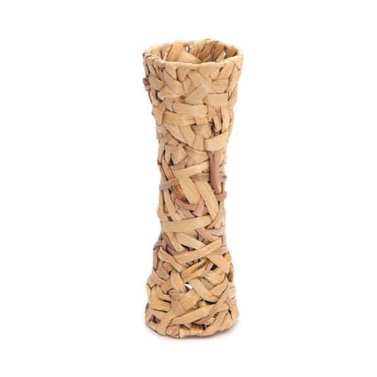 NATUR DEKO VASE "MALIDA" | Wasserhyazinthe, 40 cm | Geflochtene Vase