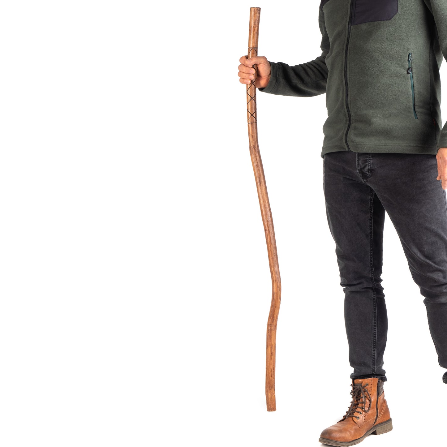 GEH STOCK "WALK" | Teakholz, 120 cm | Wanderstock mit Schnitzereien