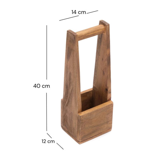 HOLZ FLASCHENHALTER "PORTE" | für 1 Flasche, Mahagoni | Flaschenträger