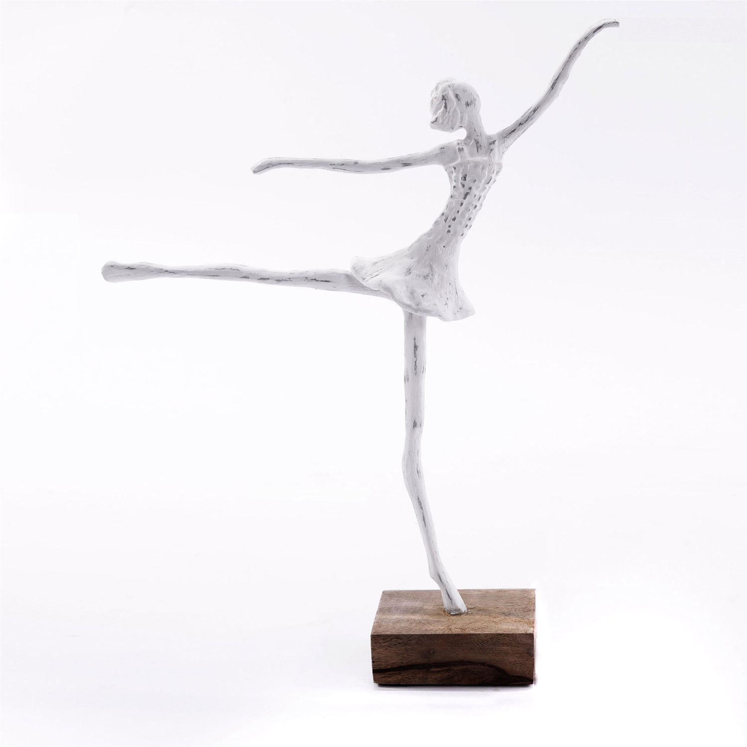 BALLERINA FIGUR "BALLETT 3er" | weiß, 40cm | Ballett Tänzerin Skulptur