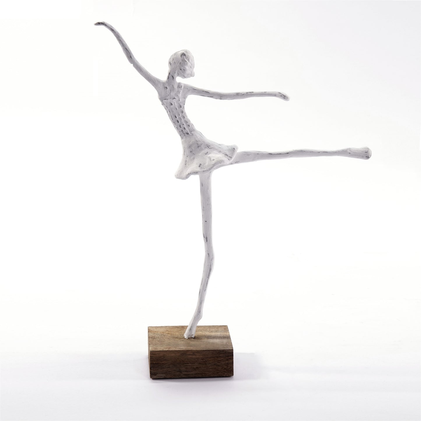 BALLERINA FIGUR "BALLETT 3er" | weiß, 40cm | Ballett Tänzerin Skulptur