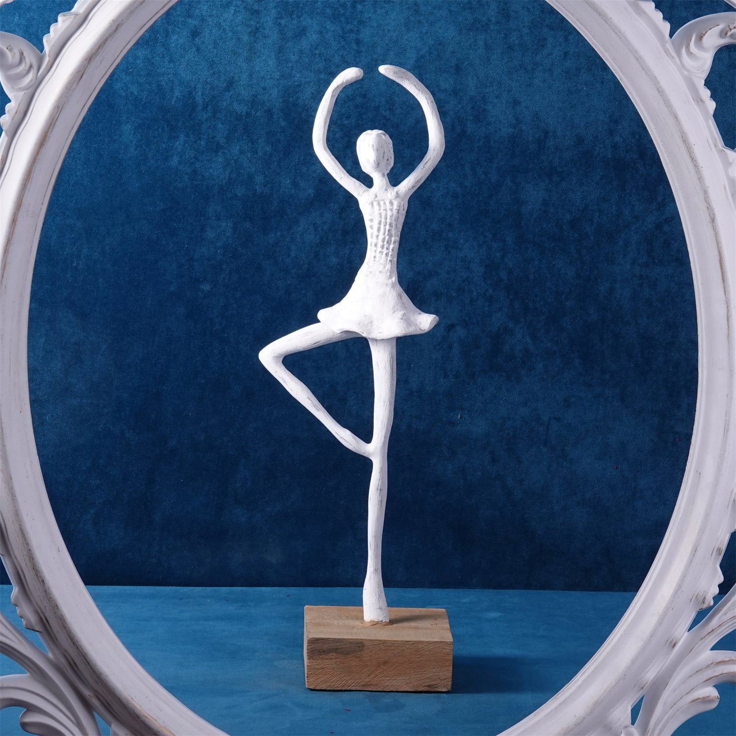 BALLERINA FIGUR "BALLETT 3er" | weiß, 40cm | Ballett Tänzerin Skulptur