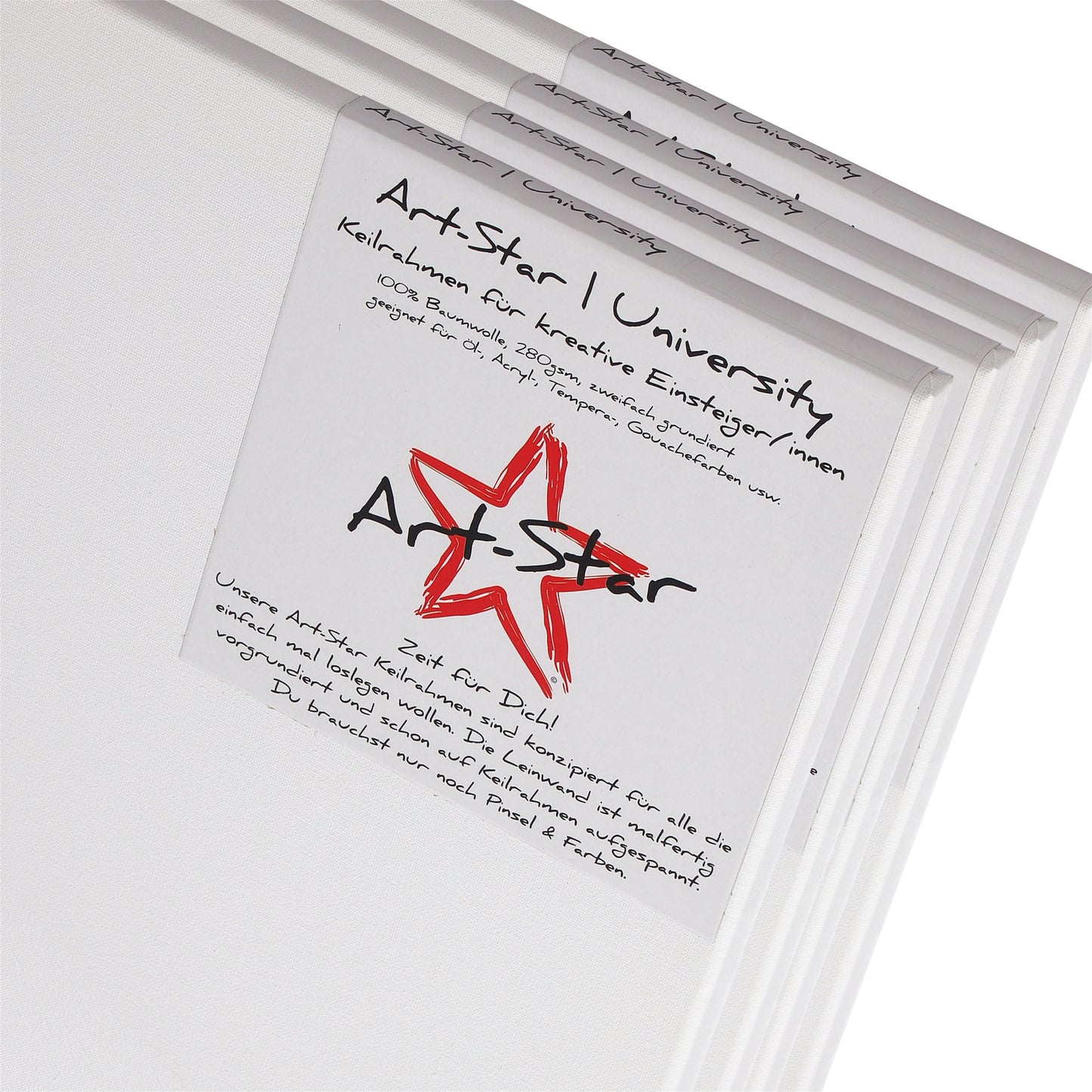 4x ART-STAR Leinwände | 30x60 cm | auf Keilrahmen, 100% Baumwolle