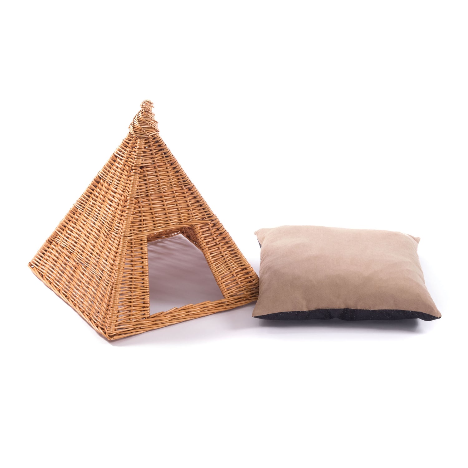 tipi zelt aus weiden WEIDEN TIERHÜTTE "MIA" Katzen Tipi Höhle – xtradefactory GmbH
