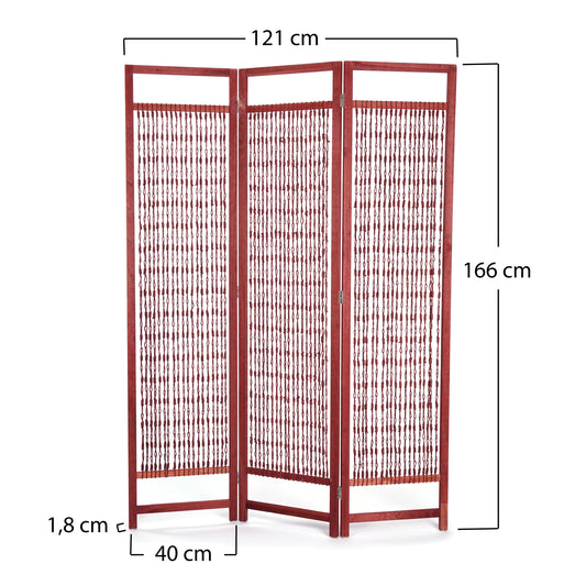 RAUMTEILER "COSMO" | Holz, Geknüpftes Garn, 166cm | Paravent