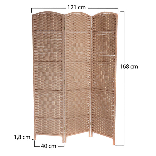 RAUMTEILER "QUINN" | Holz, 168x120cm | Natur Paravent