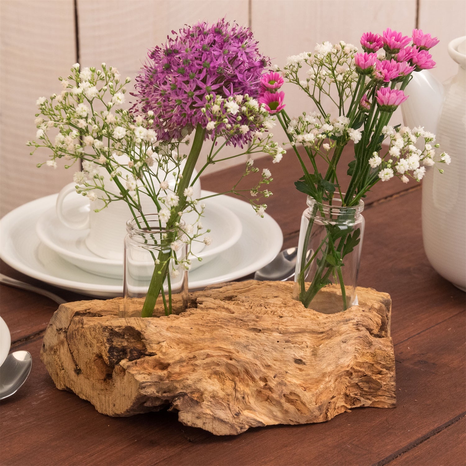 TREIBHOLZ MIT REAGENZGLAS VASE Tisch Blumenvase – xtradefactory GmbH