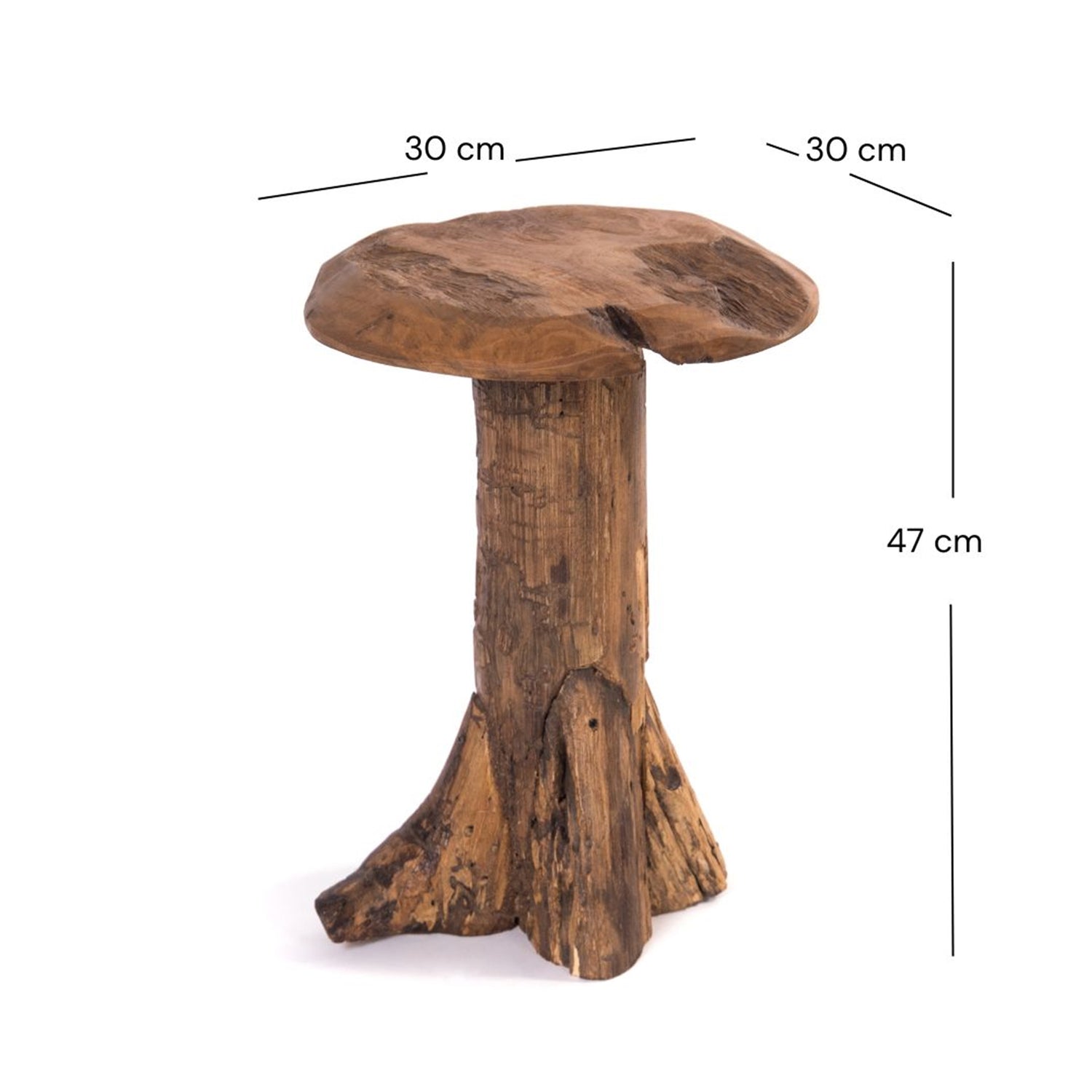 BAUMSTAMM HOCKER Teak Hocker Blumenhocker – xtradefactory GmbH