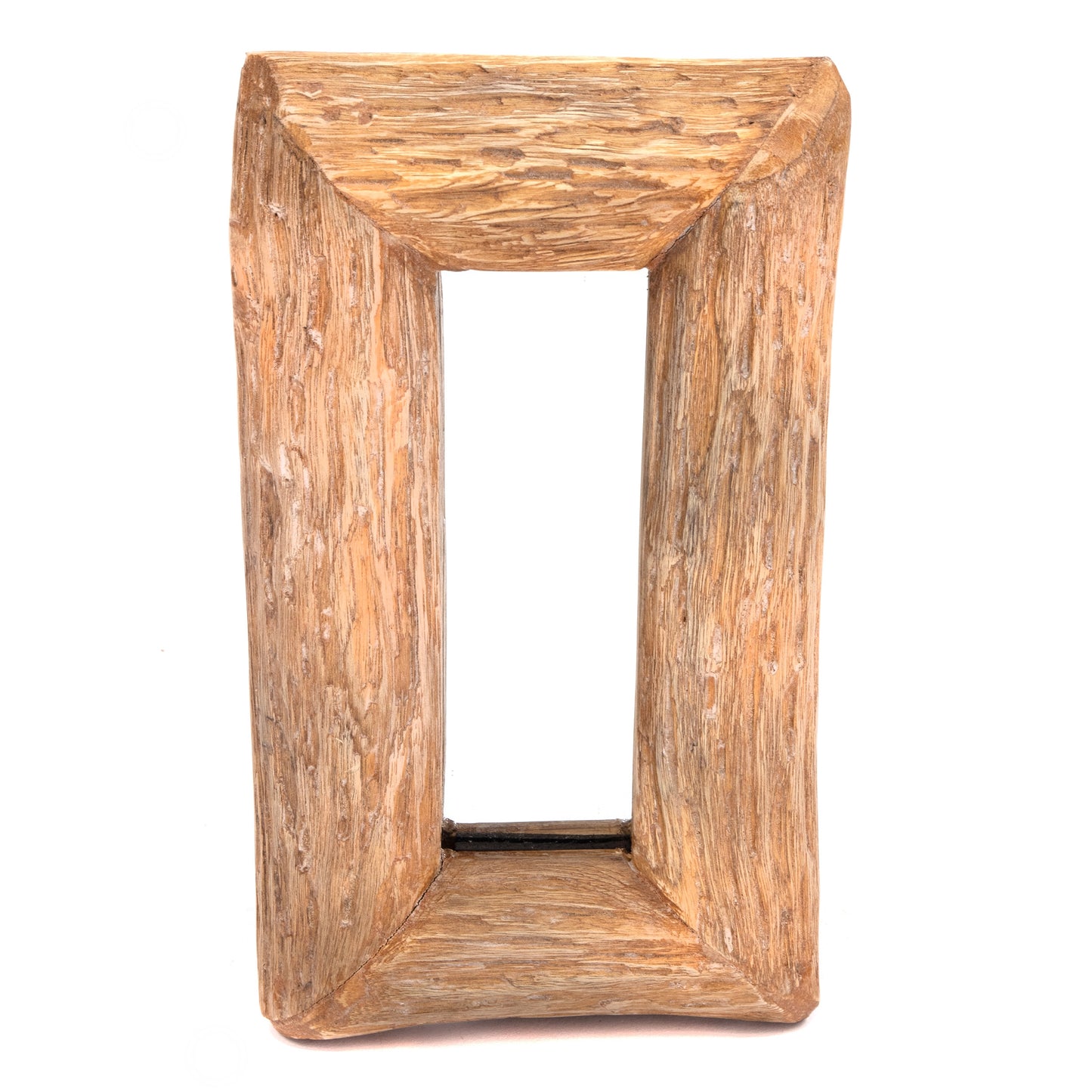 HOLZ WANDSPIEGEL "BASE B" | Massivholz, 35cm | Natur Flurspiegel