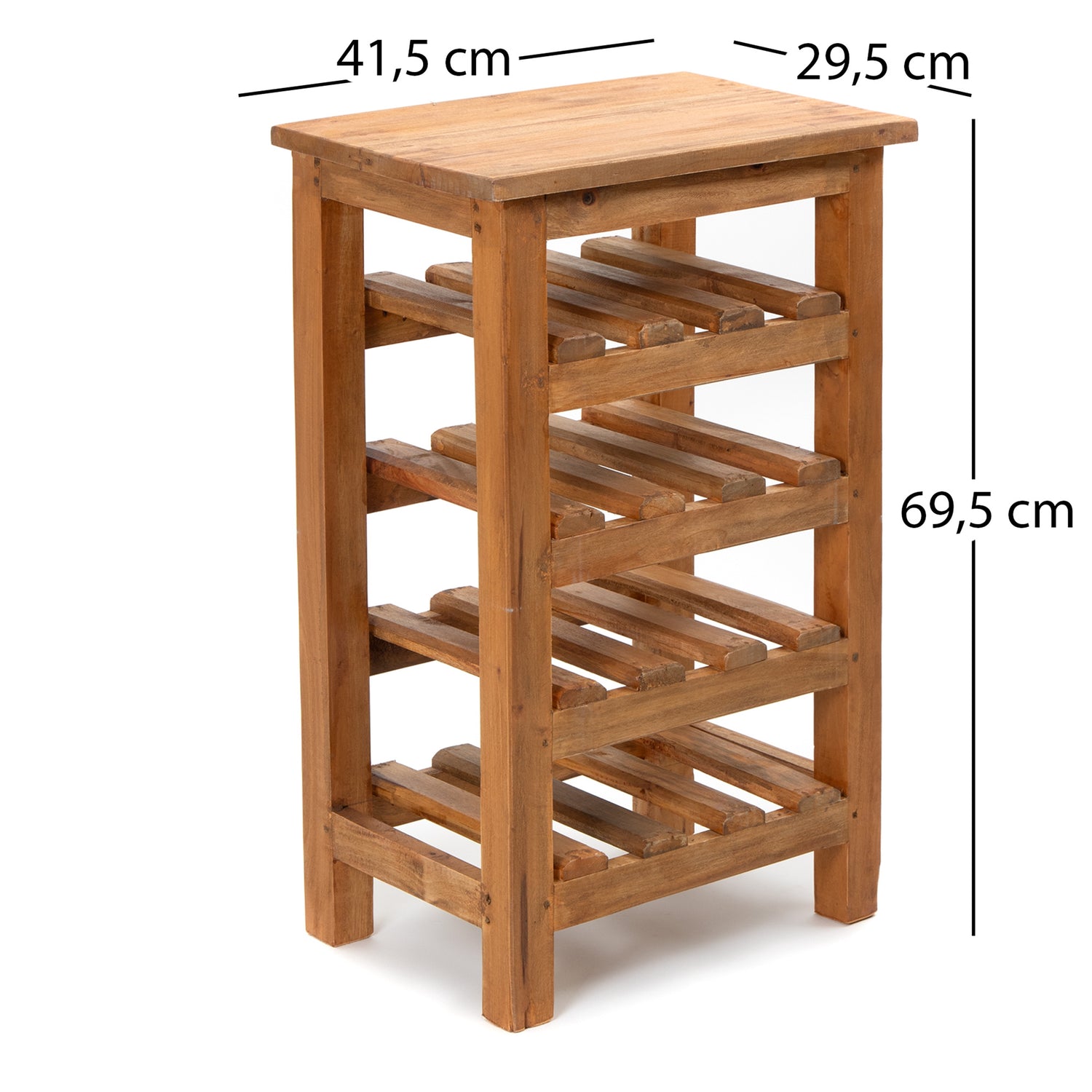 WEINREGAL "BURGOS" | Massivholz, 69cm | Natur Flaschenregal