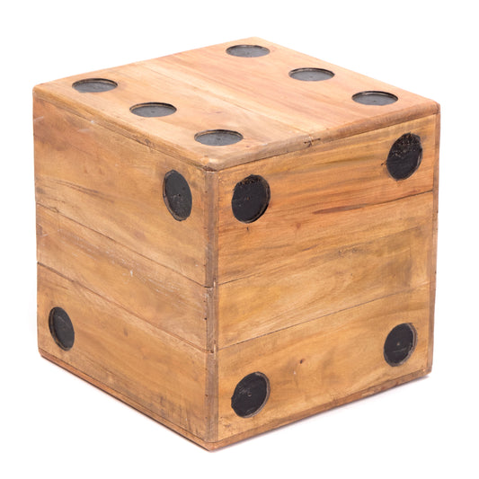 HOLZ WÜRFEL "GAME 25" | Massivholz, 25cm | Blumenhocker Würfel Optik