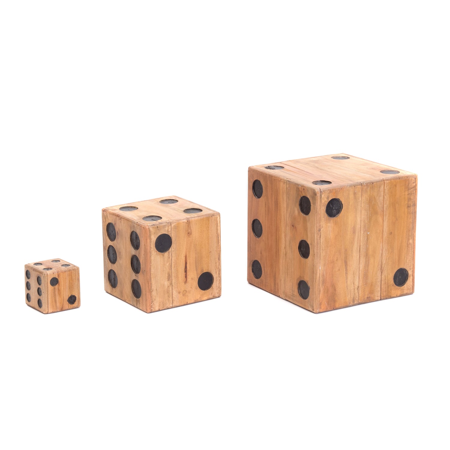 HOLZ WÜRFEL "GAME 25" | Massivholz, 25cm | Blumenhocker Würfel Optik