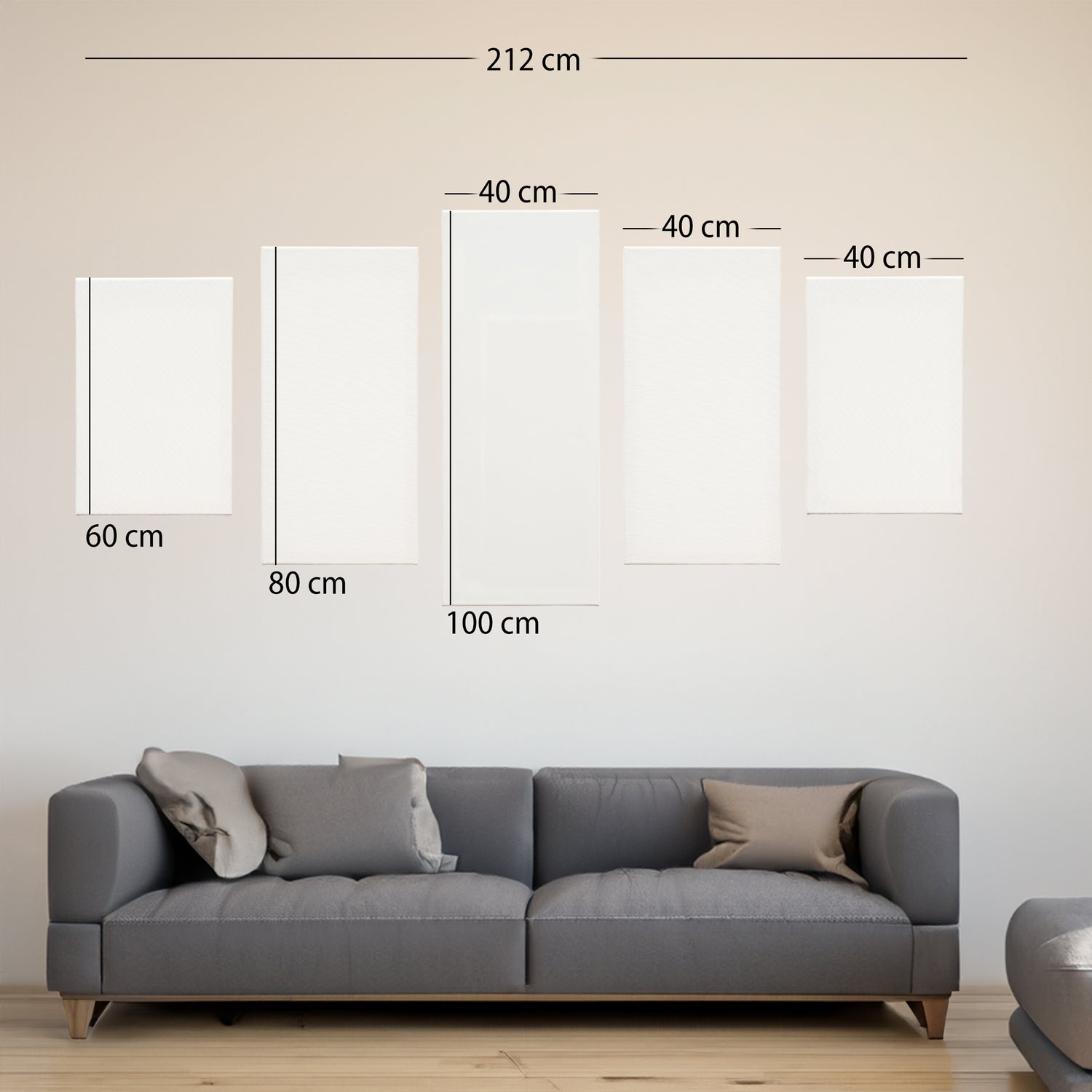 ARTIKUM PANORAMA KEILRAHMEN SET | 5-teiliges Leinwand Set