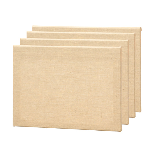 4x ARTIKUM JUTE 24x30 cm | bemalungsfertige Leinwände