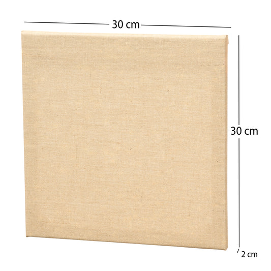 4x ARTIKUM JUTE 30x30cm | bemalungsfertige Leinwände