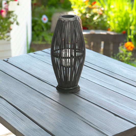 Deko LATERNE "ZYA" | Bambus | Natur Windlicht