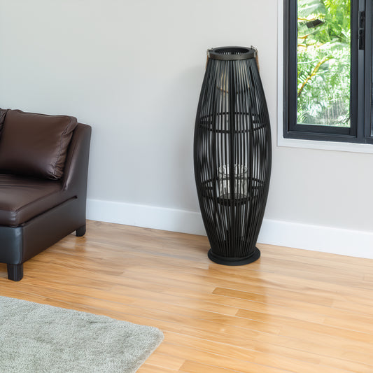 Deko LATERNE "ZYA" | Bambus | Natur Windlicht