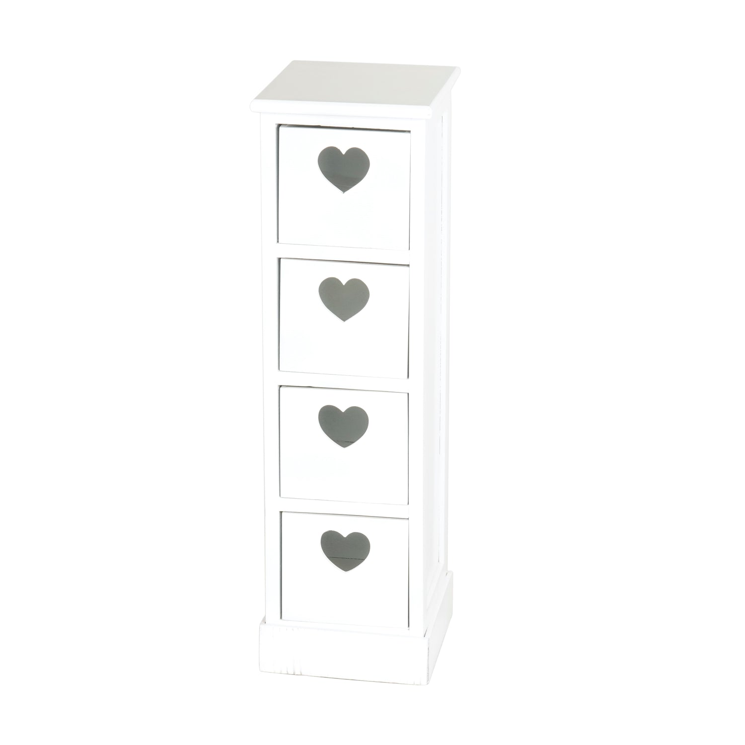 SCHRANK "HEART" | Mahagoni Holz, 2 Rattan Körbe | Bad Kommode
