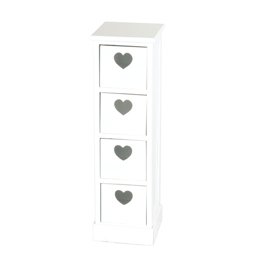 SCHRANK "HEART" | Mahagoni Holz, 2 Rattan Körbe | Bad Kommode