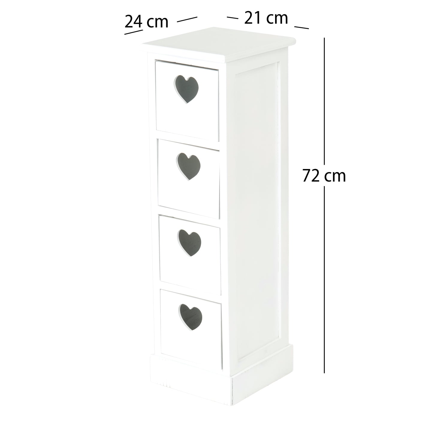 SCHRANK "HEART" | Mahagoni Holz, 2 Rattan Körbe | Bad Kommode