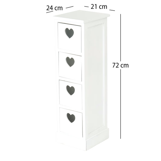SCHRANK "HEART" | Mahagoni Holz, 2 Rattan Körbe | Bad Kommode