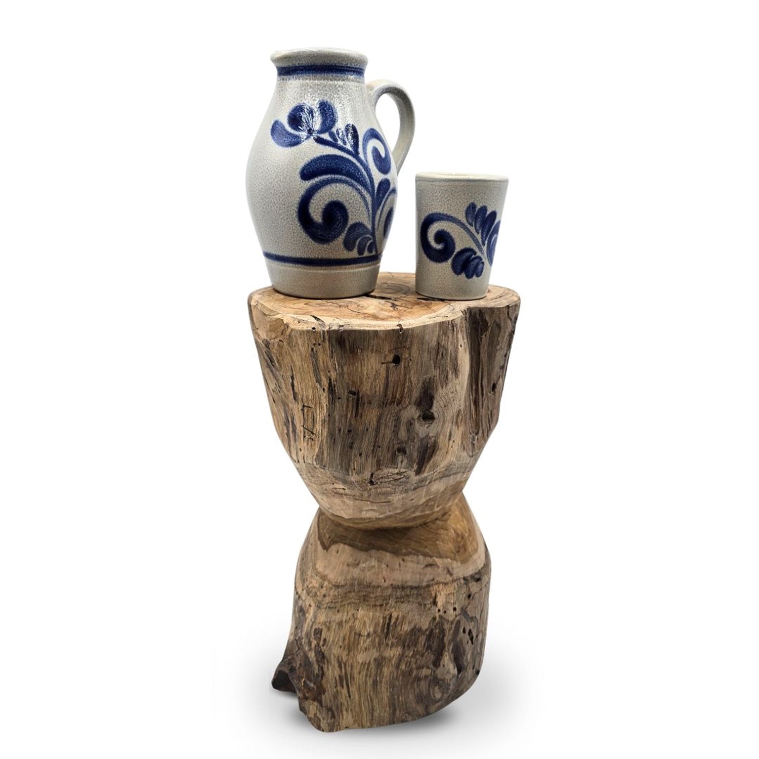 BEISTELLTISCH "MESH" | Teak | Holz Blumen Hocker, Nachttisch