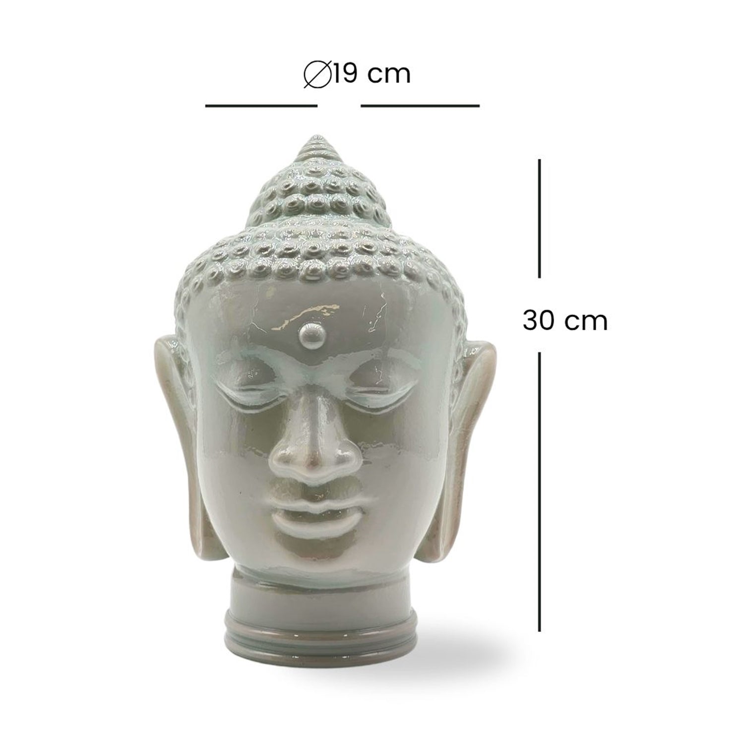 DEKOKOPF BUDDHA | Glas, Dekoration für Garten und Wohnung