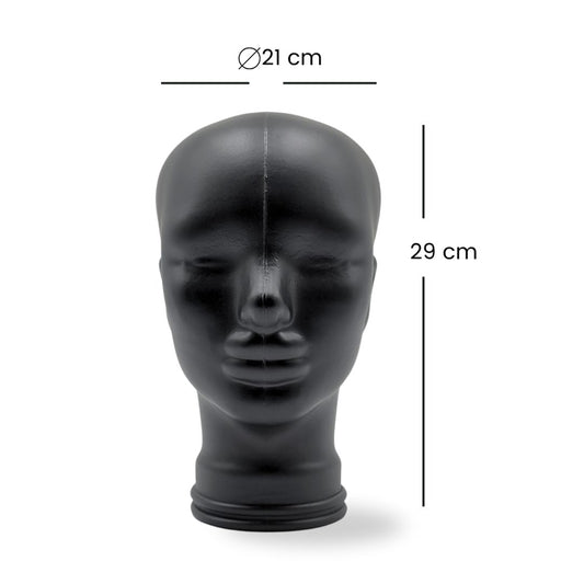 Glas KOPFHÖRERSTÄNDER voll Glanz + matt | 29cm Glaskopf Skulptur