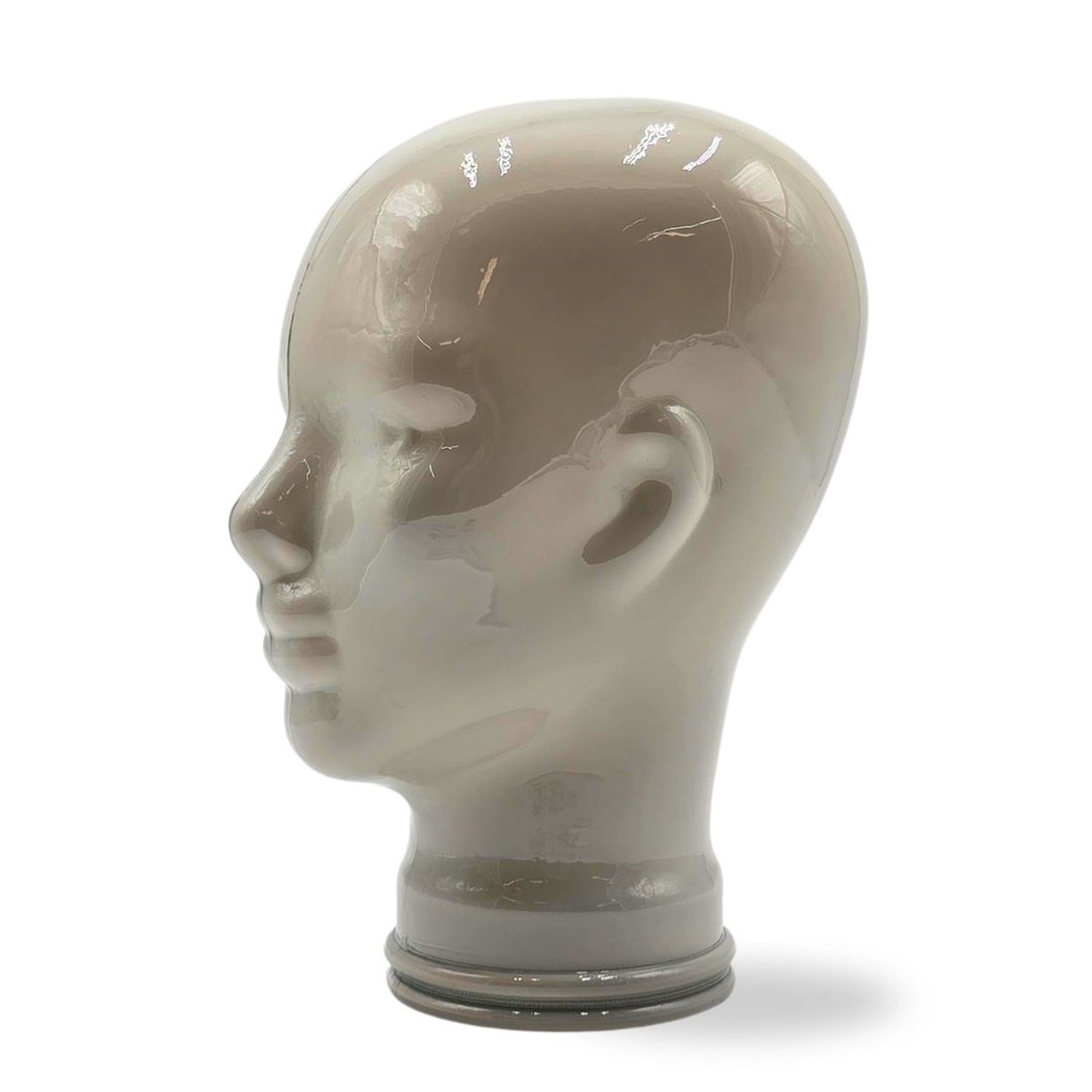 Glas KOPFHÖRERSTÄNDER voll Glanz + matt | 29cm Glaskopf Skulptur