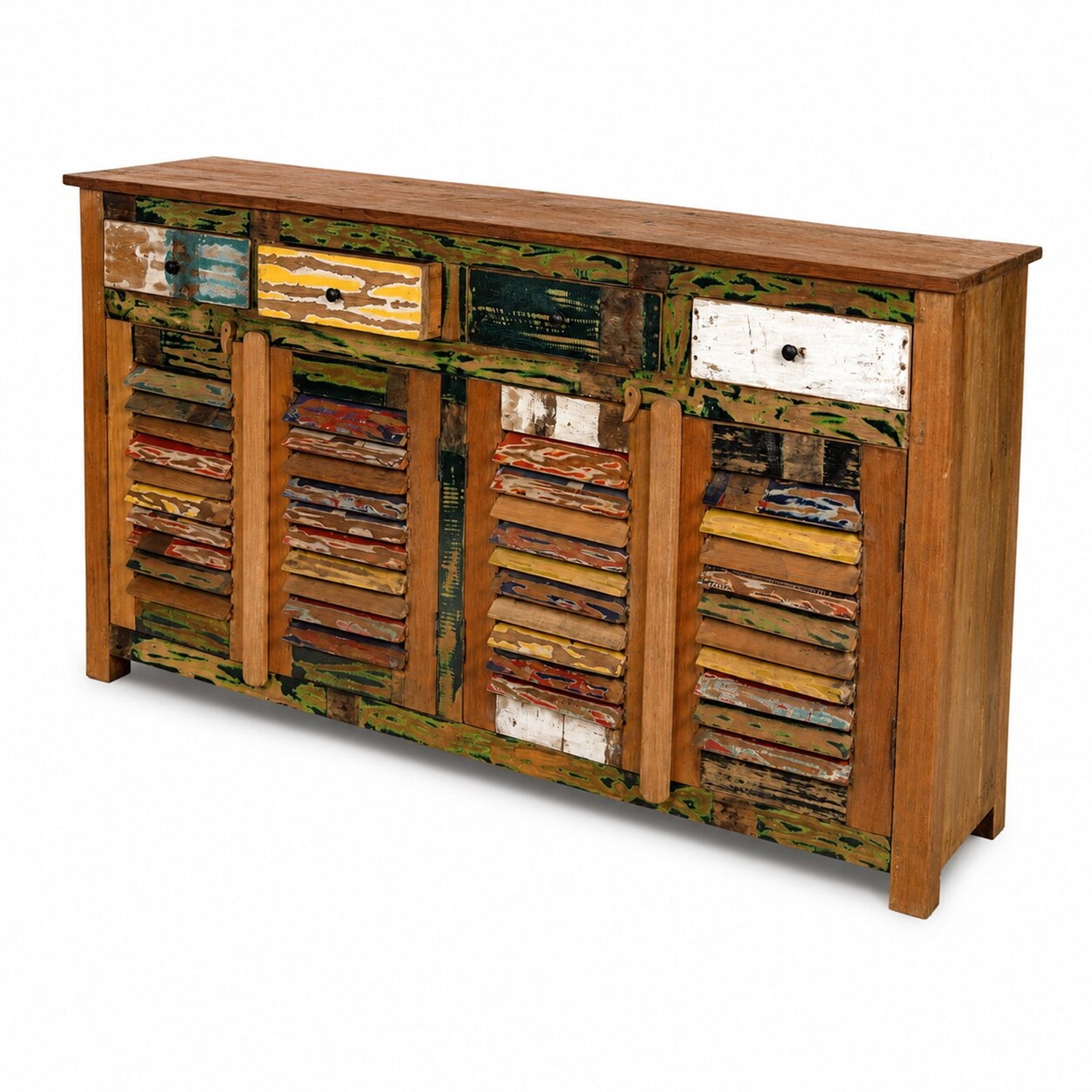 SIDEBOARD "RIO" | 180 cm, Bunt | Kommode mit 4 Türen & Schubladen