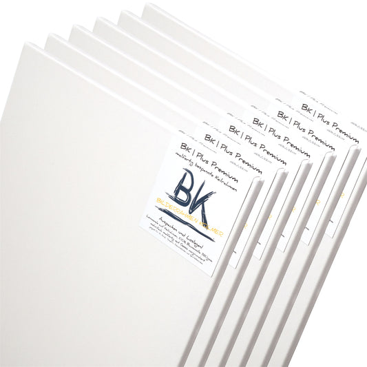 6 B.K. PLUS Leinwände | 70x100 cm | auf Keilrahmen, 100% Baumwolle